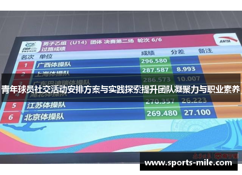 青年球员社交活动安排方案与实践探索提升团队凝聚力与职业素养